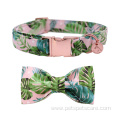 Pattern Dog Collar and Bowtie Durable Luxury Collar